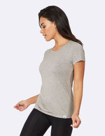 Women's Crew Neck T-Shirt - Grå - Side | Boody Basic