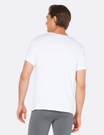 Men's Crew Neck T-Shirt - Hvid - Bagside | Boody Basic